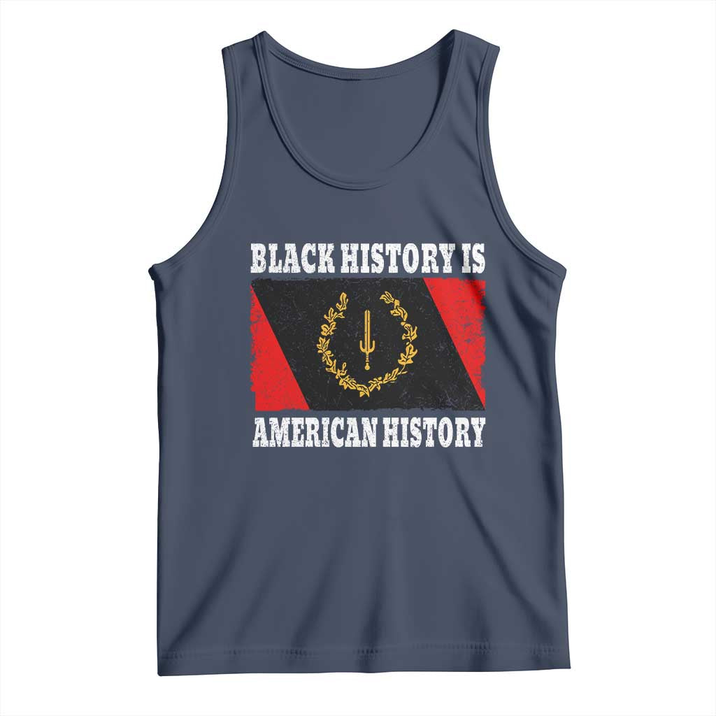 Black History Is American History Tank Top Afro African Black American Heritage Flag TS10 Navy Print Your Wear
