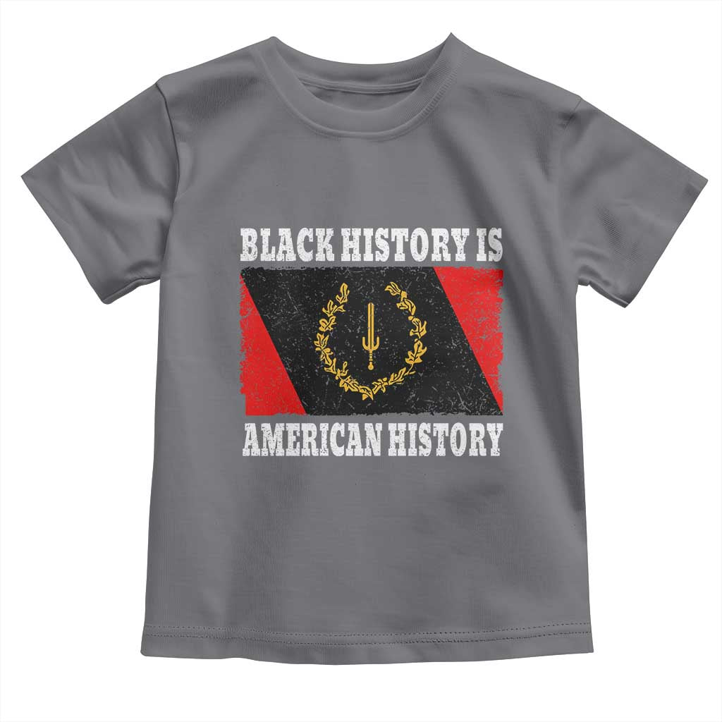 Black History Is American History Toddler T Shirt Afro African Black American Heritage Flag TS10 Charcoal Print Your Wear