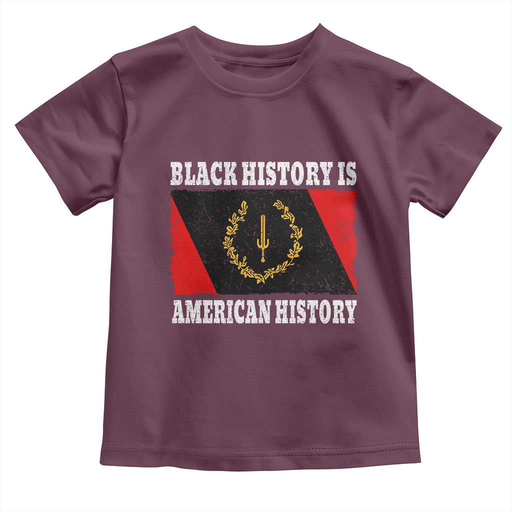Black History Is American History Toddler T Shirt Afro African Black American Heritage Flag TS10 Maroon Print Your Wear