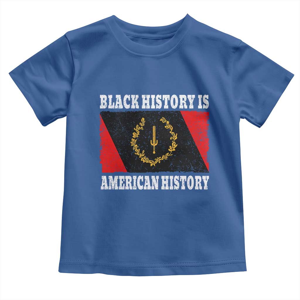 Black History Is American History Toddler T Shirt Afro African Black American Heritage Flag TS10 Royal Blue Print Your Wear