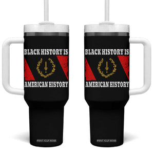 Black History Is American History Tumbler With Handle Afro African Black American Heritage Flag TS10 One Size: 40 oz Black Print Your Wear