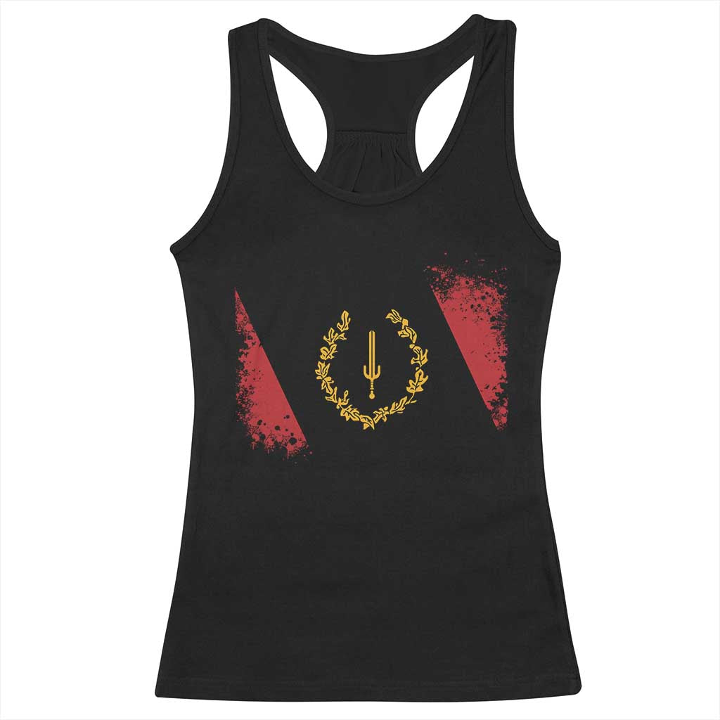 Black American Heritage Flag Racerback Tank Top Vintage Watercolor Afro African Black History Month TS10 Black Print Your Wear