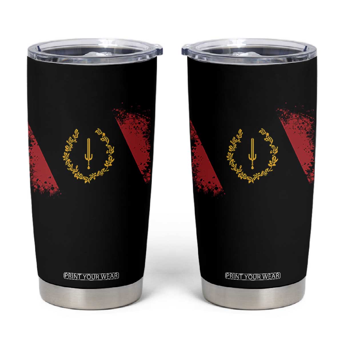 Black American Heritage Flag Tumbler Cup Vintage Watercolor Afro African Black History Month TS10 Black Print Your Wear