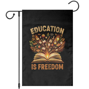 Black History Education Is Freedom Garden Flag Retro Books Afro African American Heritage TS10 Black Print Your Wear