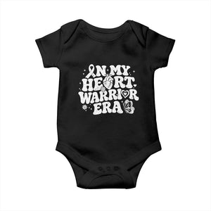 CHD Heart Disease Awareness Baby Onesie In My Heart Warrior Era TS10 Black Print Your Wear
