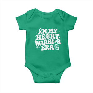 CHD Heart Disease Awareness Baby Onesie In My Heart Warrior Era TS10 Irish Green Print Your Wear
