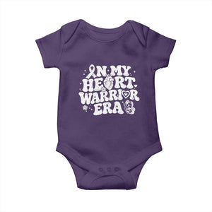 CHD Heart Disease Awareness Baby Onesie In My Heart Warrior Era TS10 Purple Print Your Wear