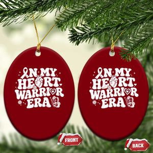 CHD Heart Disease Awareness Ceramic Ornament In My Heart Warrior Era TS10 Print Your Wear