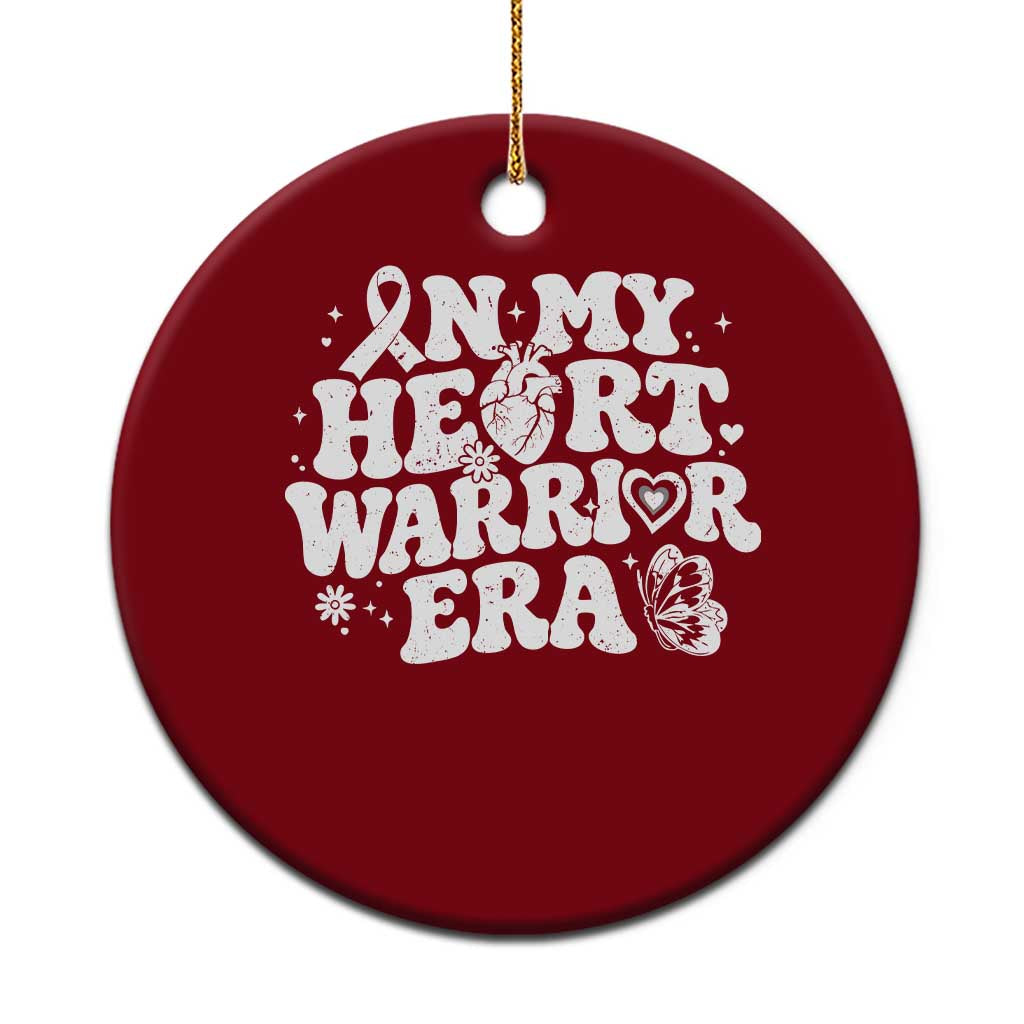 CHD Heart Disease Awareness Ceramic Ornament In My Heart Warrior Era TS10 1pc Red Print Your Wear