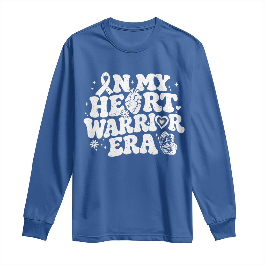 CHD Heart Disease Awareness Long Sleeve Shirt In My Heart Warrior Era TS10 Royal Blue Print Your Wear