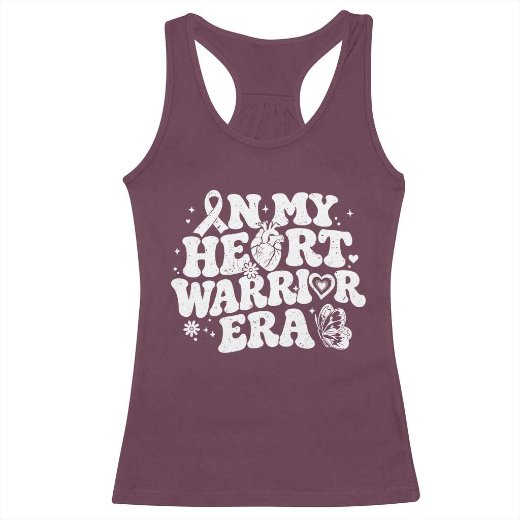 CHD Heart Disease Awareness Racerback Tank Top In My Heart Warrior Era TS10 Maroon Print Your Wear