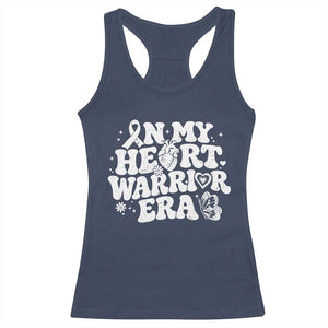 CHD Heart Disease Awareness Racerback Tank Top In My Heart Warrior Era TS10 Navy Print Your Wear
