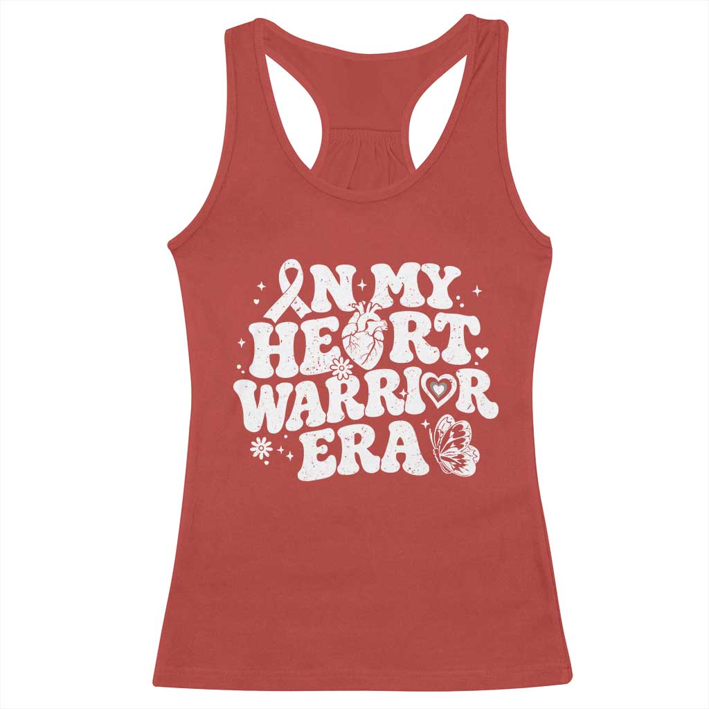 CHD Heart Disease Awareness Racerback Tank Top In My Heart Warrior Era TS10 Red Print Your Wear