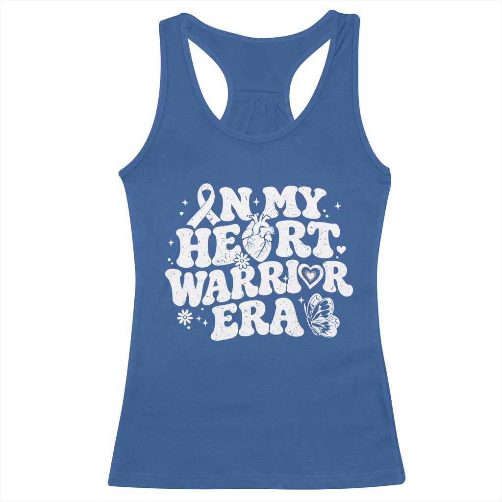 CHD Heart Disease Awareness Racerback Tank Top In My Heart Warrior Era TS10 Royal Blue Print Your Wear