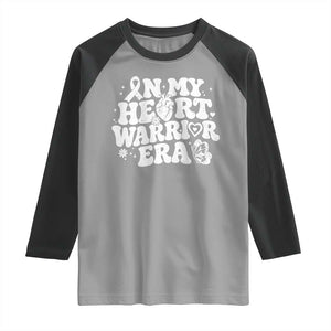 CHD Heart Disease Awareness Raglan Shirt In My Heart Warrior Era TS10 Sport Gray Black Print Your Wear