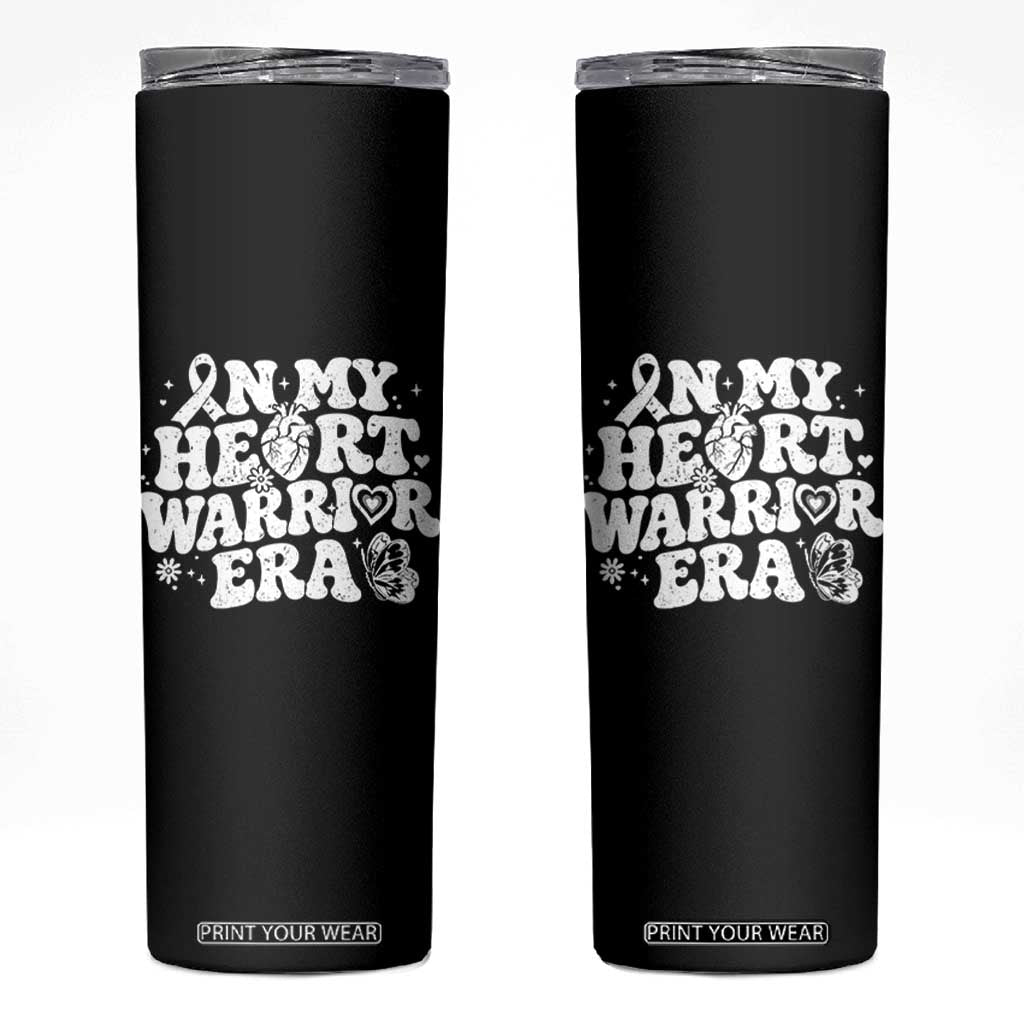 CHD Heart Disease Awareness Skinny Tumbler In My Heart Warrior Era TS10 Black Print Your Wear