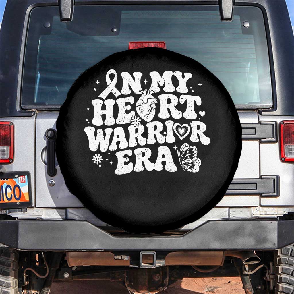 CHD Heart Disease Awareness Spare Tire Cover In My Heart Warrior Era TS10 No hole Black Print Your Wear