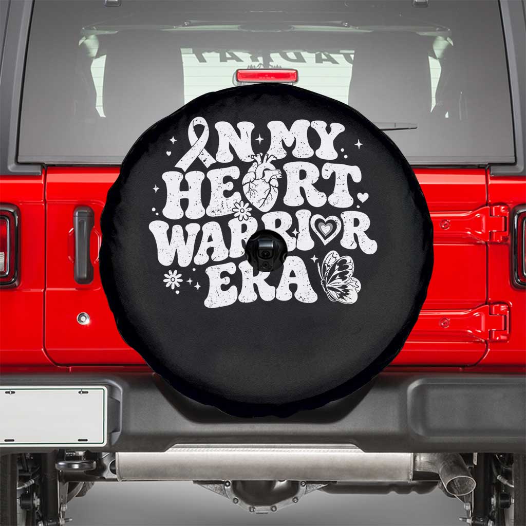 CHD Heart Disease Awareness Spare Tire Cover In My Heart Warrior Era TS10 Black Print Your Wear