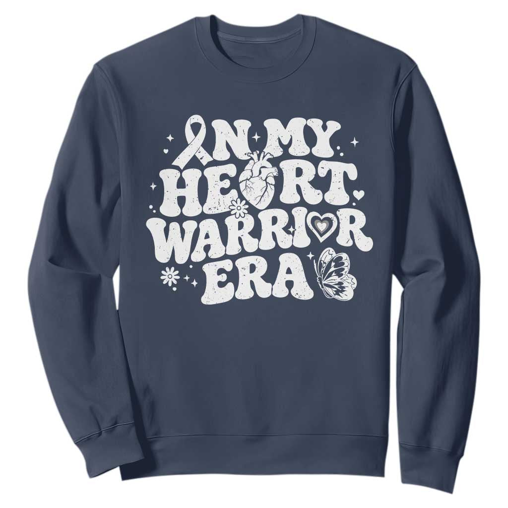 CHD Heart Disease Awareness Sweatshirt In My Heart Warrior Era TS10 Navy Print Your Wear