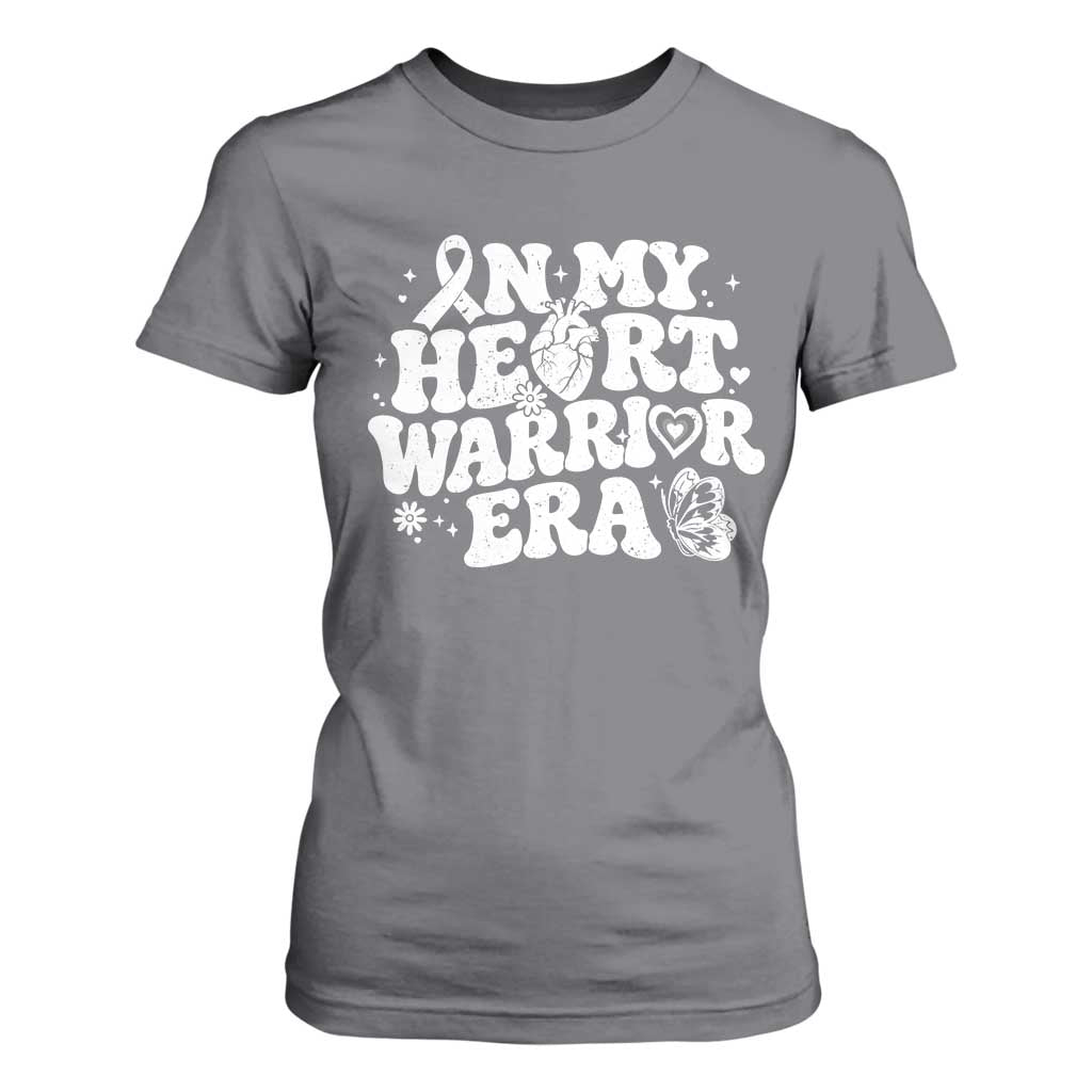 CHD Heart Disease Awareness T Shirt For Women In My Heart Warrior Era TS10 Charcoal Print Your Wear