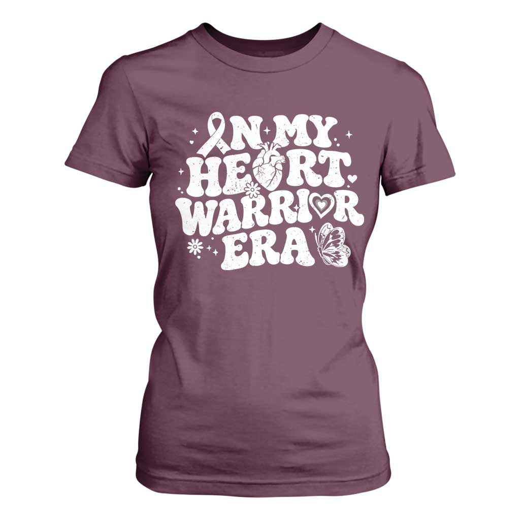 CHD Heart Disease Awareness T Shirt For Women In My Heart Warrior Era TS10 Maroon Print Your Wear