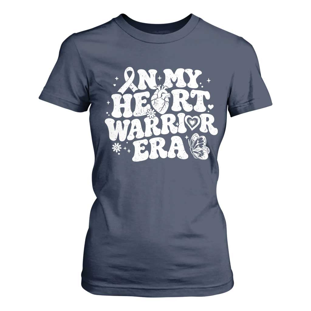 CHD Heart Disease Awareness T Shirt For Women In My Heart Warrior Era TS10 Navy Print Your Wear