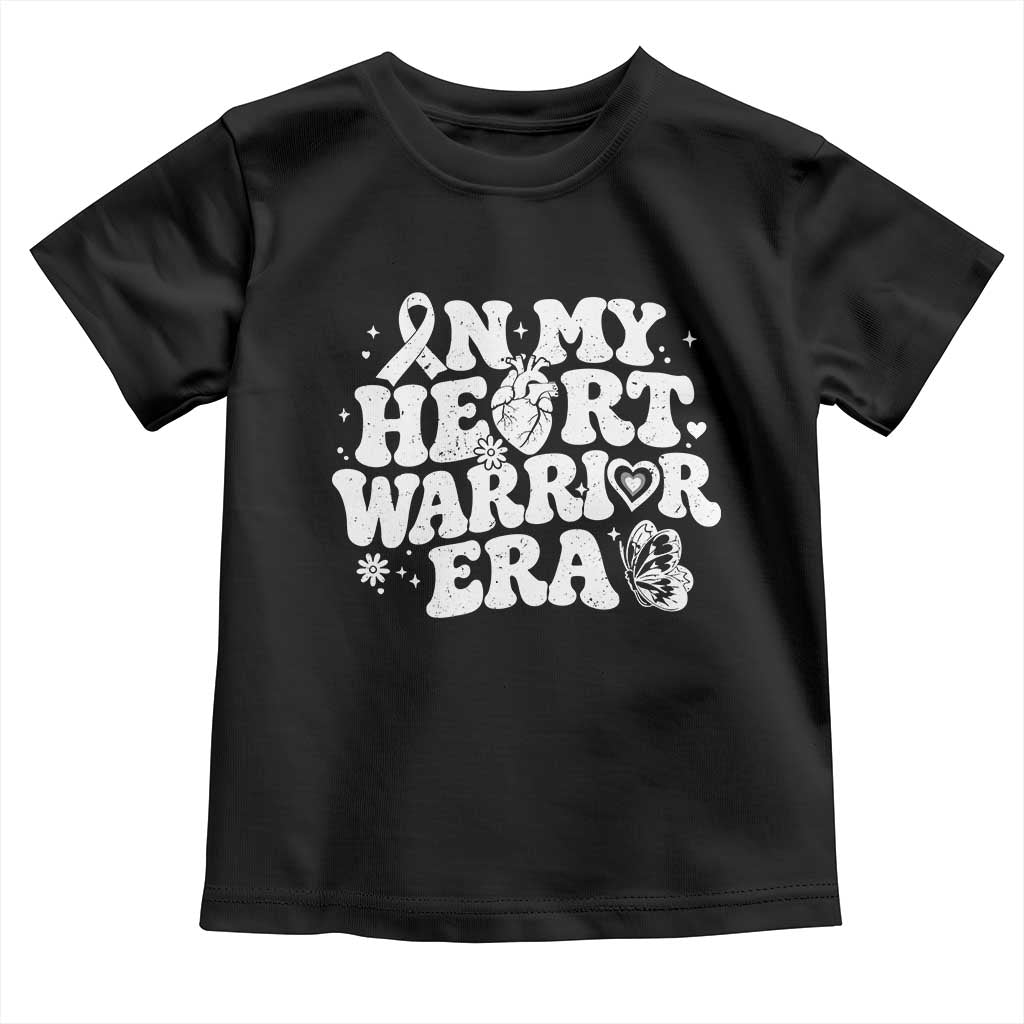 CHD Heart Disease Awareness Toddler T Shirt In My Heart Warrior Era TS10 Black Print Your Wear