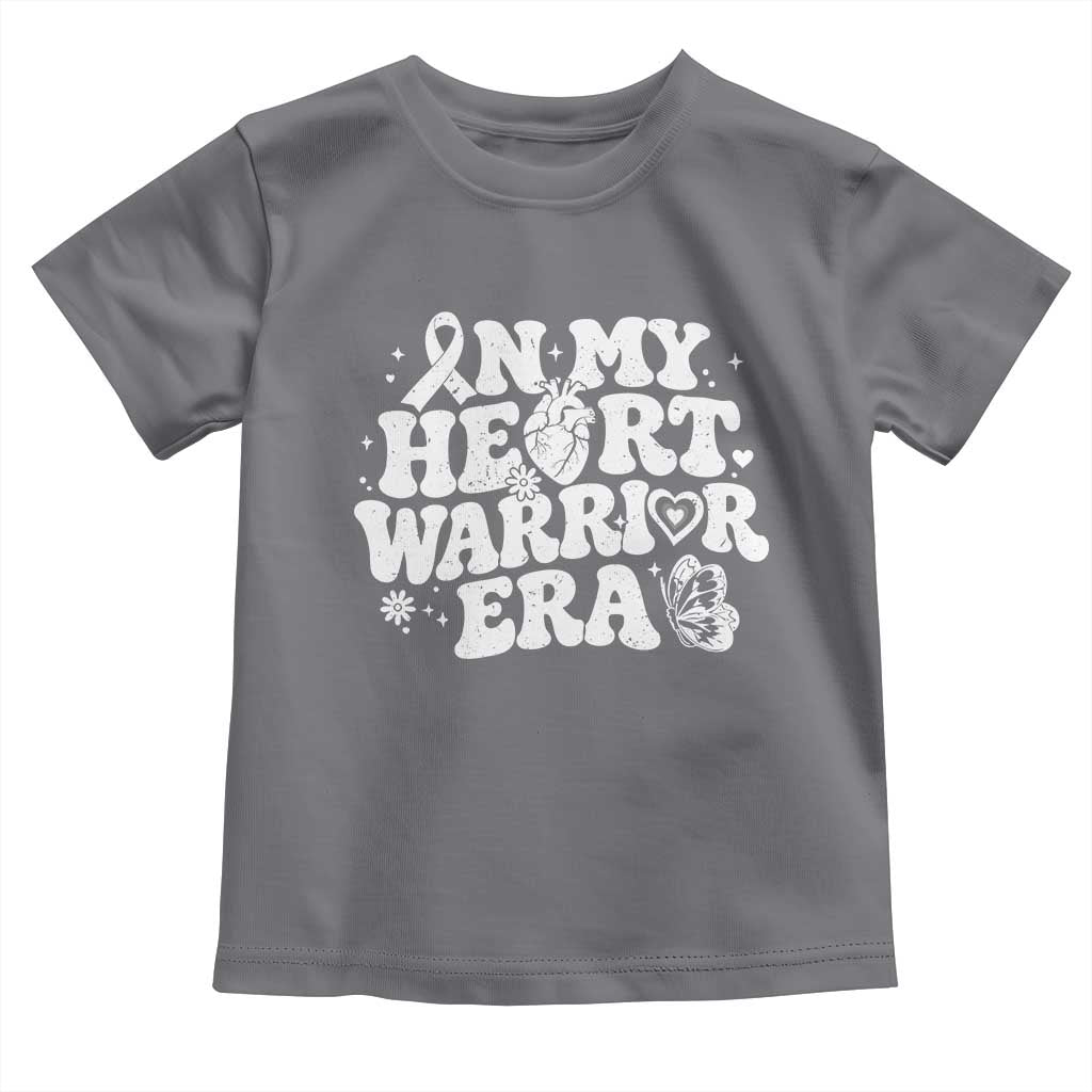 CHD Heart Disease Awareness Toddler T Shirt In My Heart Warrior Era TS10 Charcoal Print Your Wear