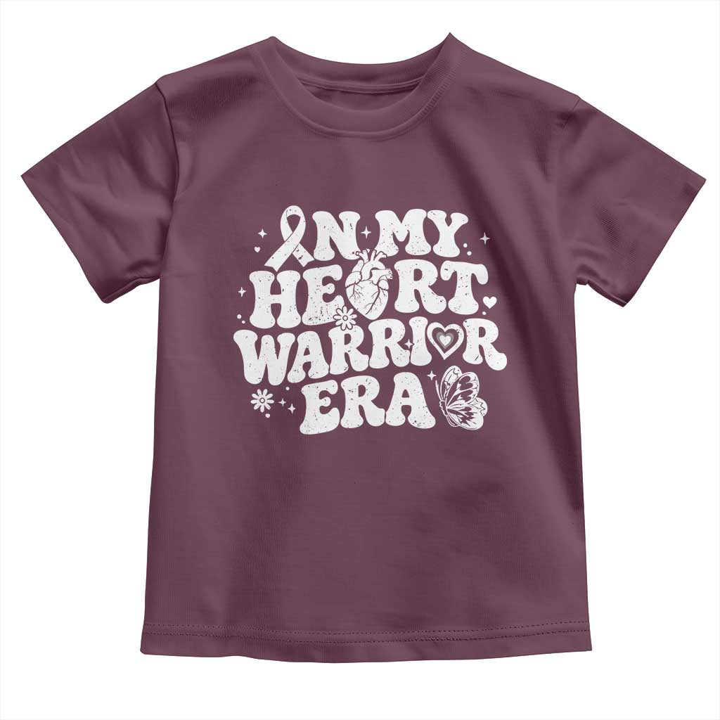 CHD Heart Disease Awareness Toddler T Shirt In My Heart Warrior Era TS10 Maroon Print Your Wear