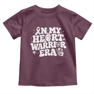 CHD Heart Disease Awareness Toddler T Shirt In My Heart Warrior Era TS10 Maroon Print Your Wear