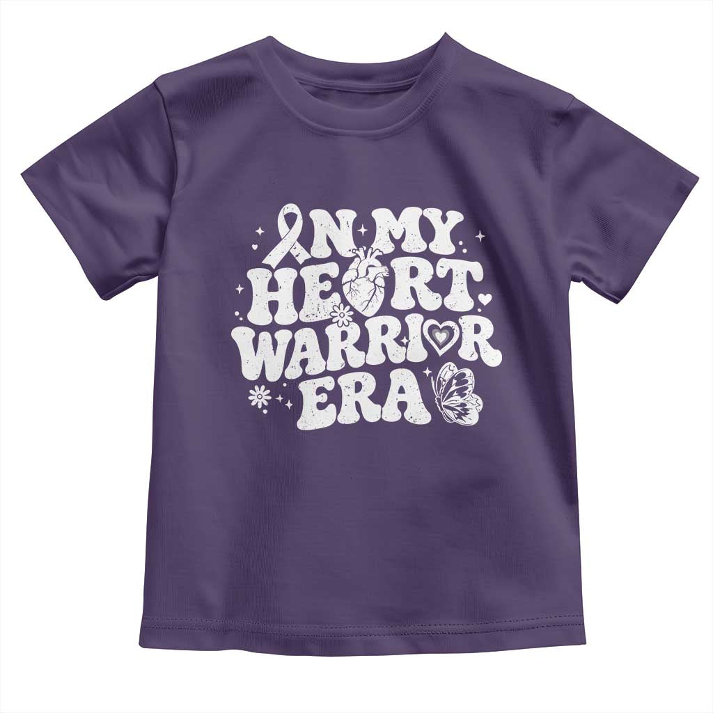 CHD Heart Disease Awareness Toddler T Shirt In My Heart Warrior Era TS10 Purple Print Your Wear
