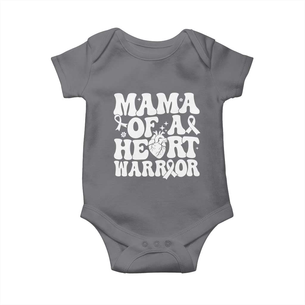 CHD Heart Disease Awareness Baby Onesie Heart Warrior Mama TS10 Charcoal Print Your Wear