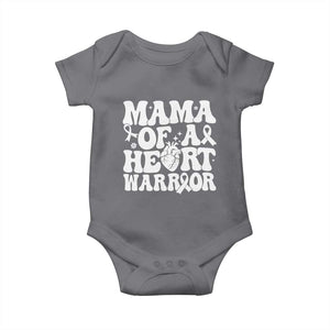 CHD Heart Disease Awareness Baby Onesie Heart Warrior Mama TS10 Charcoal Print Your Wear