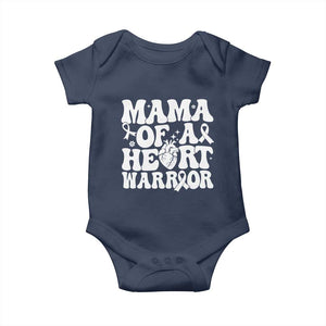 CHD Heart Disease Awareness Baby Onesie Heart Warrior Mama TS10 Navy Print Your Wear