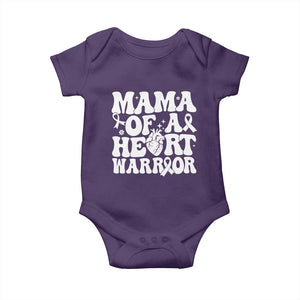 CHD Heart Disease Awareness Baby Onesie Heart Warrior Mama TS10 Purple Print Your Wear