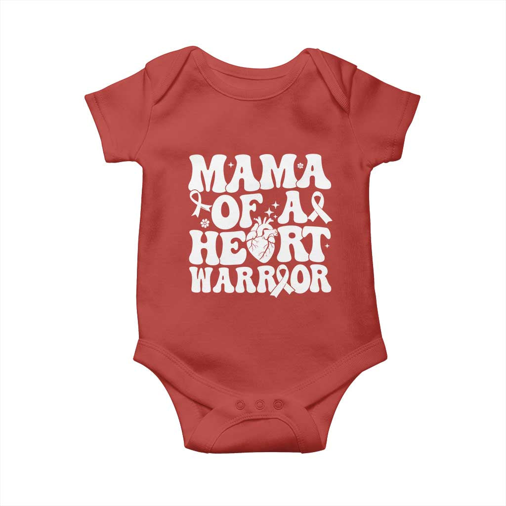CHD Heart Disease Awareness Baby Onesie Heart Warrior Mama TS10 Red Print Your Wear