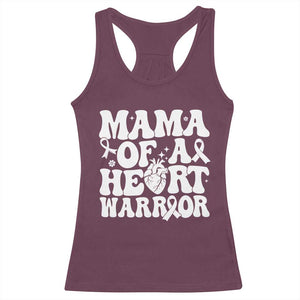 CHD Heart Disease Awareness Racerback Tank Top Heart Warrior Mama TS10 Maroon Print Your Wear