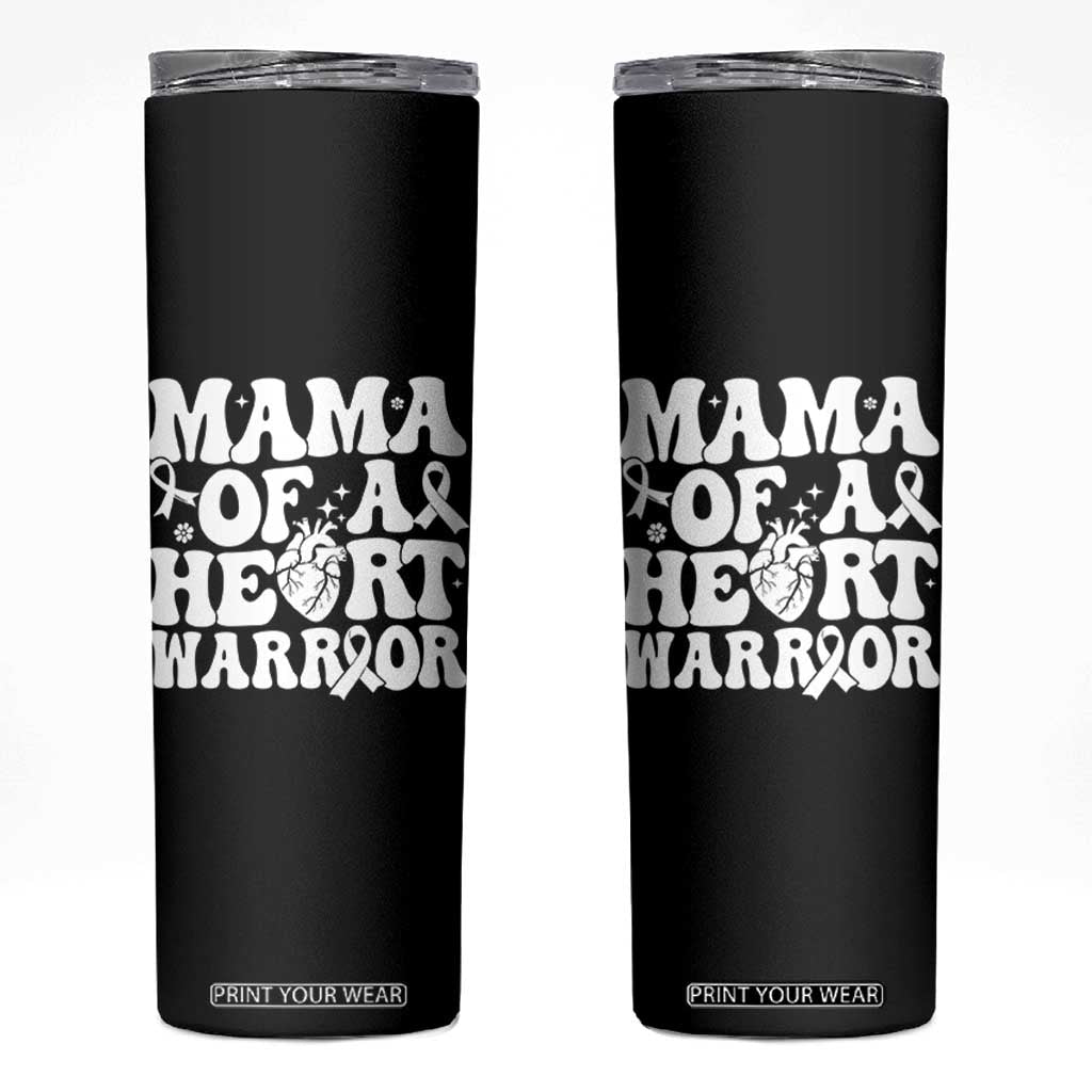 CHD Heart Disease Awareness Skinny Tumbler Heart Warrior Mama TS10 Black Print Your Wear