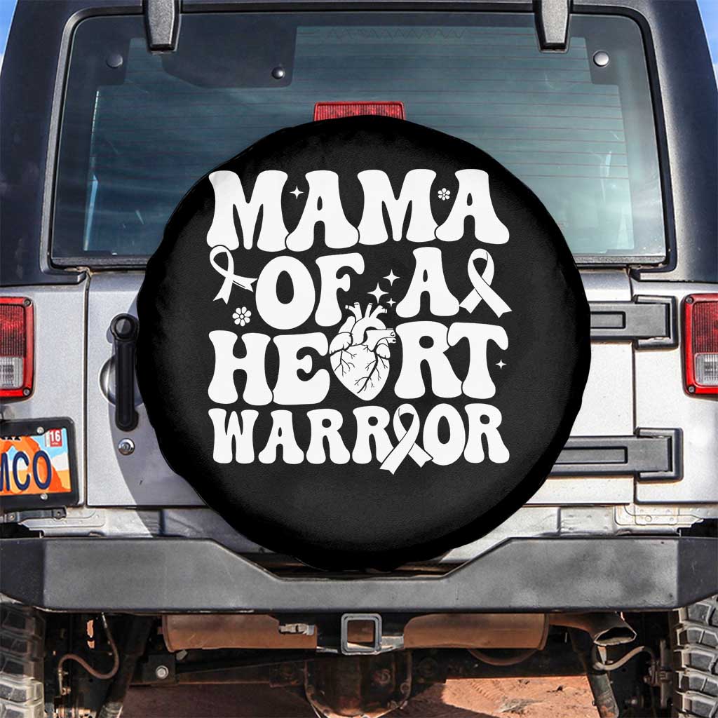 CHD Heart Disease Awareness Spare Tire Cover Heart Warrior Mama TS10 No hole Black Print Your Wear