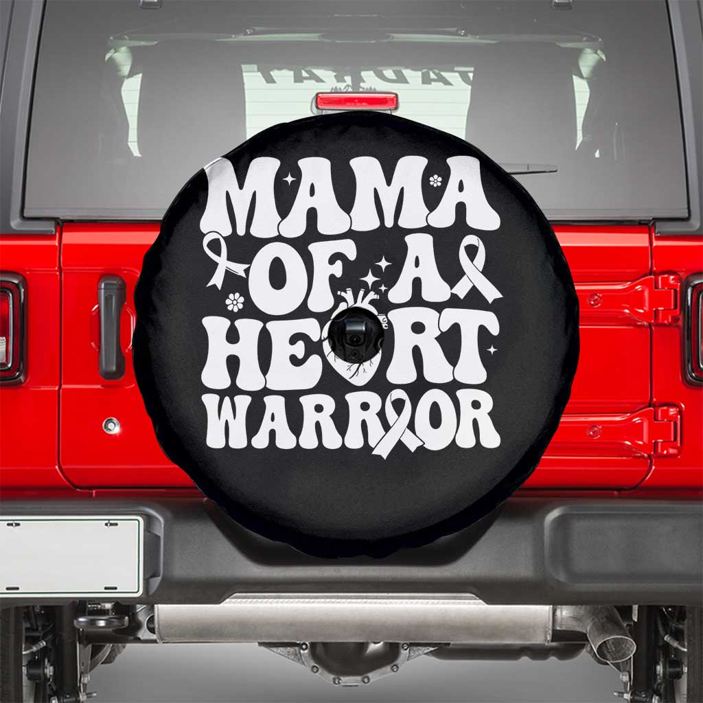 CHD Heart Disease Awareness Spare Tire Cover Heart Warrior Mama TS10 Black Print Your Wear