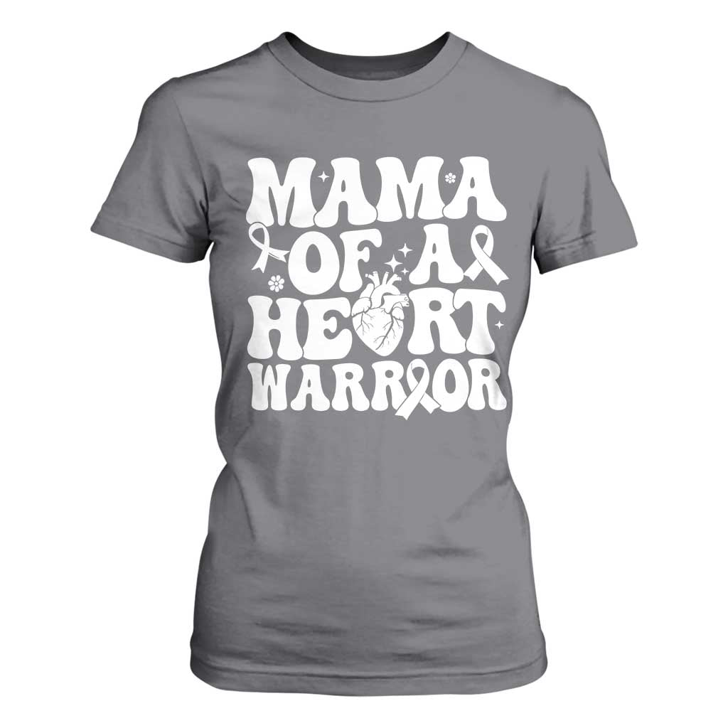 CHD Heart Disease Awareness T Shirt For Women Heart Warrior Mama TS10 Charcoal Print Your Wear