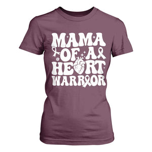 CHD Heart Disease Awareness T Shirt For Women Heart Warrior Mama TS10 Maroon Print Your Wear