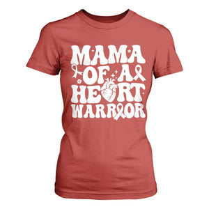 CHD Heart Disease Awareness T Shirt For Women Heart Warrior Mama TS10 Red Print Your Wear