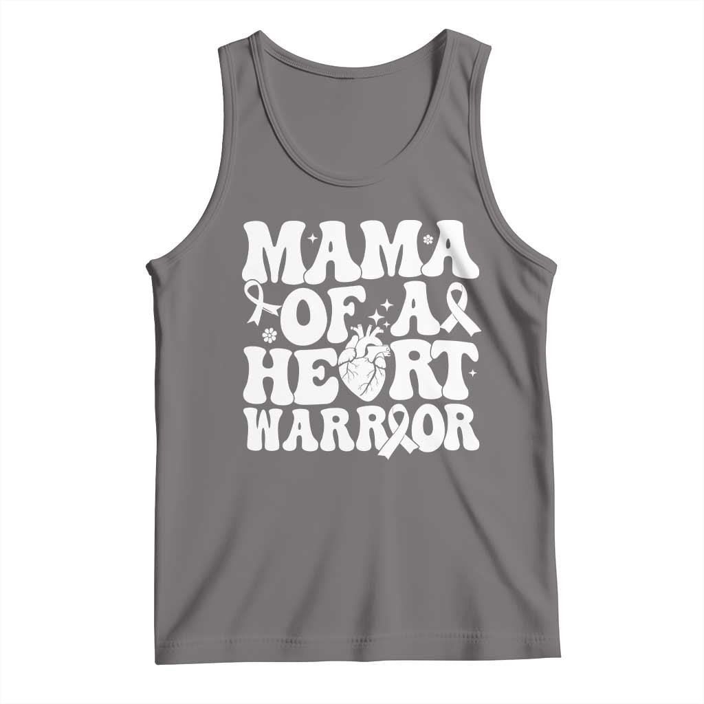 CHD Heart Disease Awareness Tank Top Heart Warrior Mama TS10 Deep Heather Print Your Wear