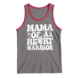 CHD Heart Disease Awareness Tank Top Heart Warrior Mama TS10 Deep Heather Red Print Your Wear