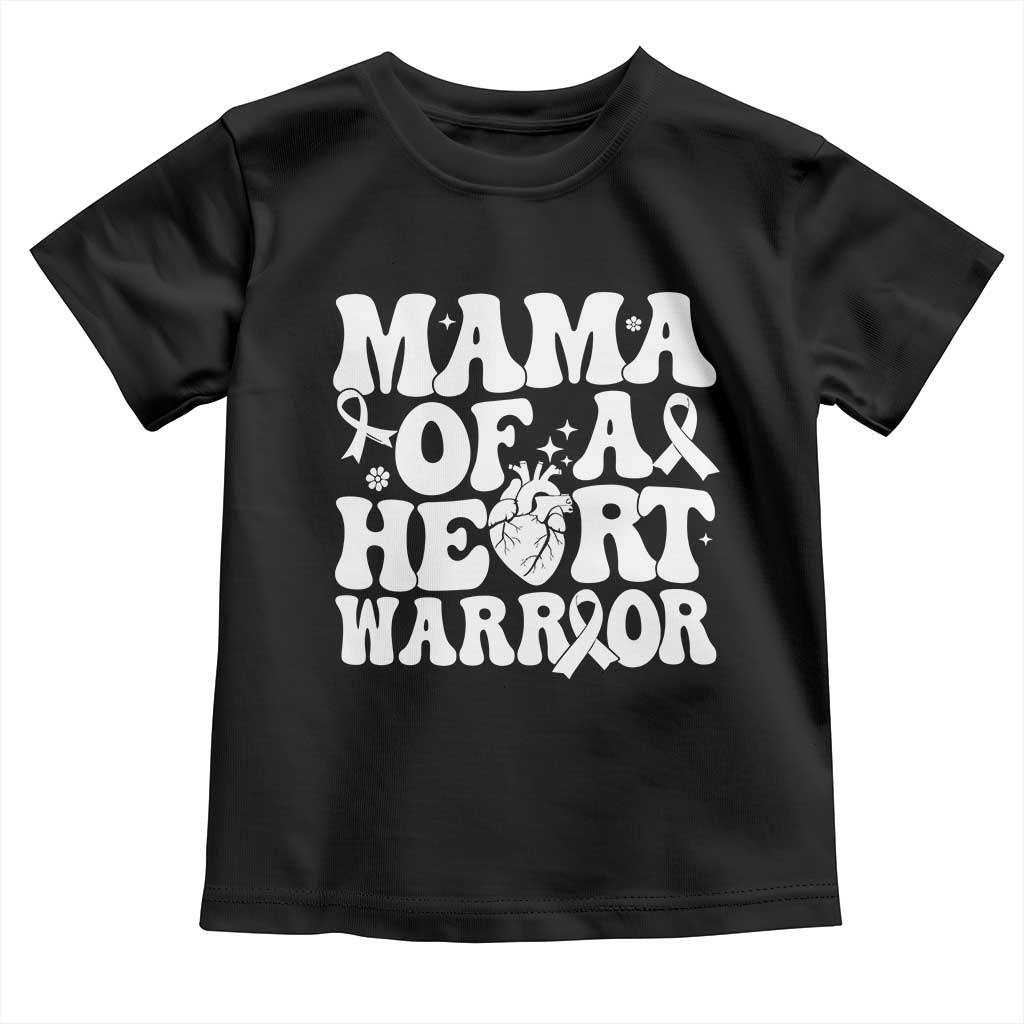 CHD Heart Disease Awareness Toddler T Shirt Heart Warrior Mama TS10 Black Print Your Wear