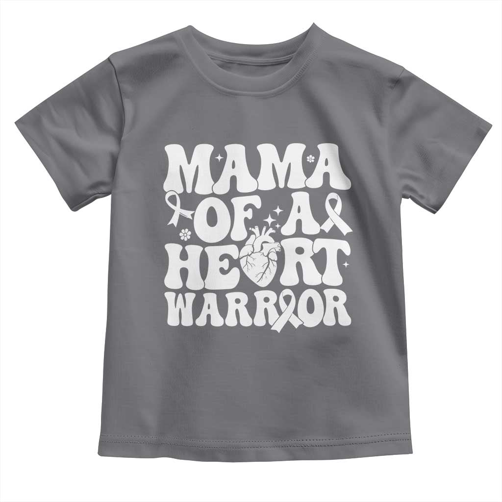 CHD Heart Disease Awareness Toddler T Shirt Heart Warrior Mama TS10 Charcoal Print Your Wear