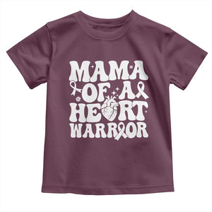 CHD Heart Disease Awareness Toddler T Shirt Heart Warrior Mama TS10 Maroon Print Your Wear