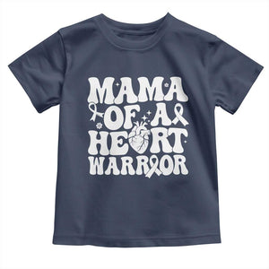 CHD Heart Disease Awareness Toddler T Shirt Heart Warrior Mama TS10 Navy Print Your Wear