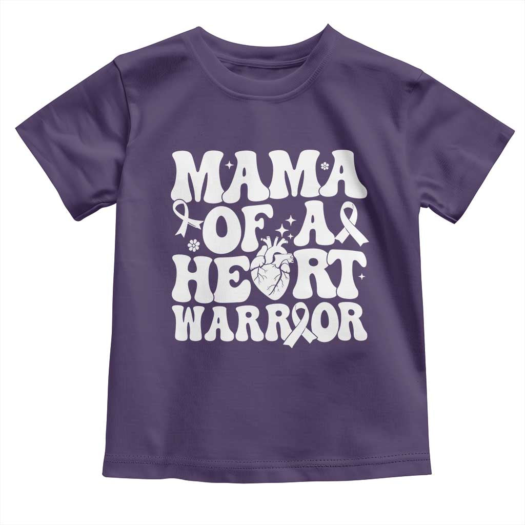 CHD Heart Disease Awareness Toddler T Shirt Heart Warrior Mama TS10 Purple Print Your Wear